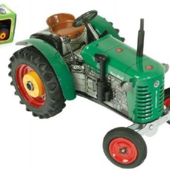 Traktor Zetor 25A zöld kulcsos fém 15cm 1:25 Kovap dobozban kép