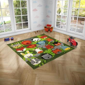 Trendy Kids Dzsungel lakói D230A gyerekszőnyeg 200x200 cm kép