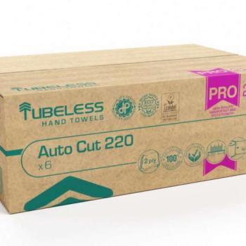 Tubeless AUTOCUT PRO 220 tekercses kéztörlő 2 rétegű, fehér, 100%... kép