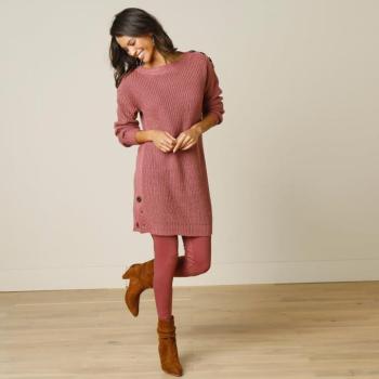 Tunika pulóver gombokkal, mohair touch kép