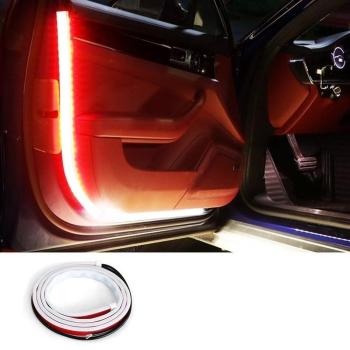 Tuning Led szalag autó ajtóra piros-fehér kép