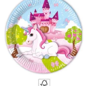 Unicorn Castle, Unikornis papírtányér 8 db-os 20 cm FSC kép