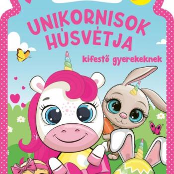 Unikornisok húsvétja - kifestő gyerekeknek kép