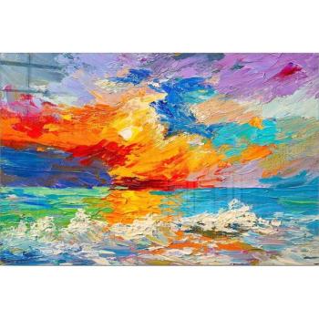 Üveg kép 100x70 cm Abstract Sunset – Wallity kép