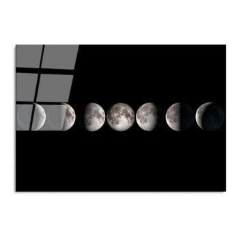 Üveg kép 100x70 cm Moon Phases – Wallity kép