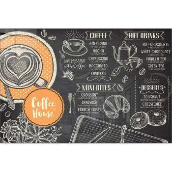 Üveg kép 70x50 cm Coffee House – Wallity kép