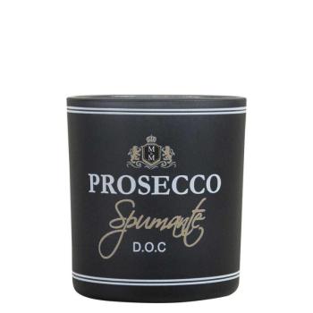 Üveg teamécses tartó, Prosecco felirattal, fekete, 8 cm kép