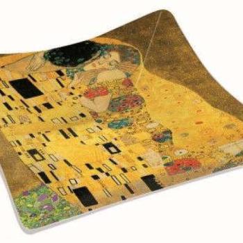 Üvegtál 13x13cm, dobozban, Klimt: The Kiss kép