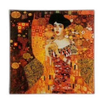 Üvegtányér 13x13cm, Klimt: Adele Bloch kép