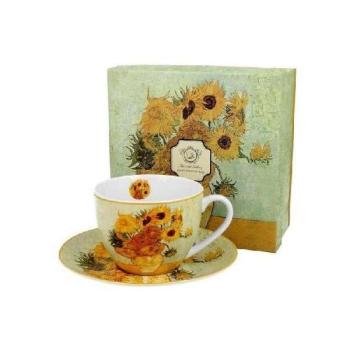 Van Gogh Napraforgók porcelán csésze aljjal 270 ml - Duo Gift kép