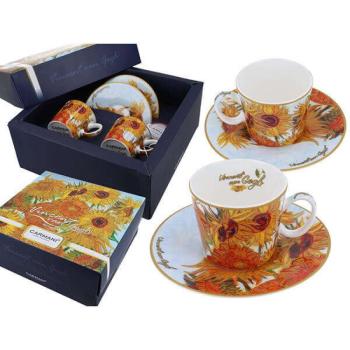 Van Gogh Napraforgók porcelán csésze aljjal készlet 125 ml - 2 sz... kép