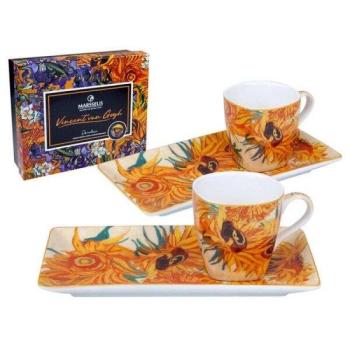 Van Gogh Napraforgók porcelán espresso csésze hosszúkás aljjal 75... kép