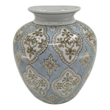 Váza DKD Home Decor Porcelán Bézs szín Kék Arab 22 x 22 x 25 cm kép