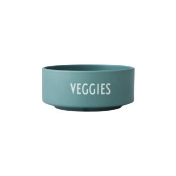 Veggies türkiz porcelántál, ø 12 cm - Design Letters kép