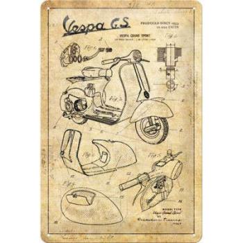 Vespa Grand Sport 1955 Fémtábla kép