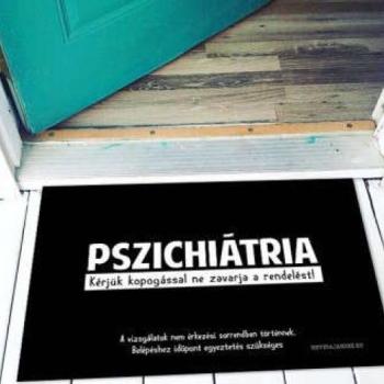 Vicces lábtörlő Pszichiátria LA089 kép