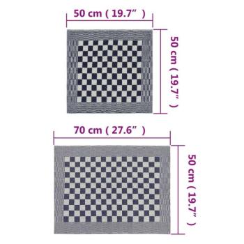 vidaXL 50-részes kék-fehér pamut törölközőszett kép