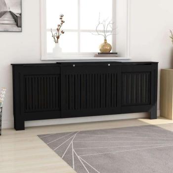 vidaXL fekete MDF radiátorburkolat 205 cm kép