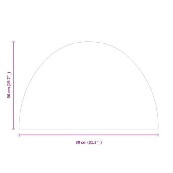 vidaXL félkör alakú kandalló-üveglap 800 x 500 mm kép