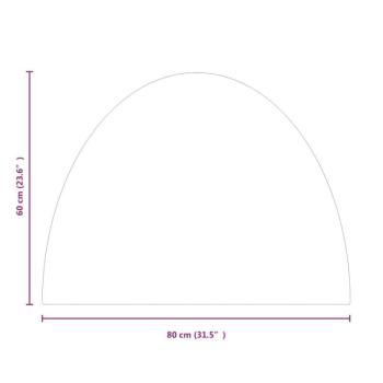 vidaXL félkör alakú kandalló-üveglap 800 x 600 mm kép