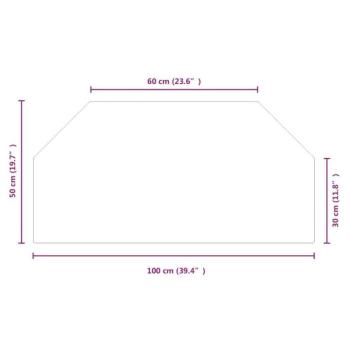 vidaXL hatszög alakú kandalló-üveglap 100 x 50 cm kép