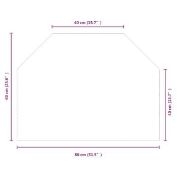 vidaXL hatszög alakú kandalló-üveglap 80 x 60 cm kép