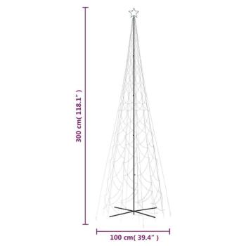 vidaXL kúp alakú karácsonyfa 3000 kék LED-del 230 x 800 cm kép