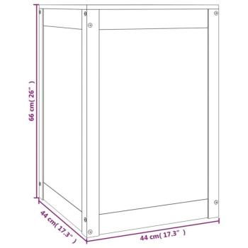 vidaXL szürke tömör fenyőfa szennyestartó láda 44 x 44 x 66 cm kép