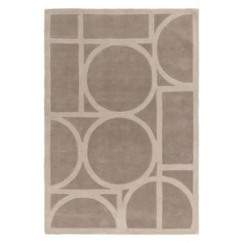 Világosbarna gyapjú szőnyeg 160x230 cm Metro Taupe – Asiatic Carpets kép