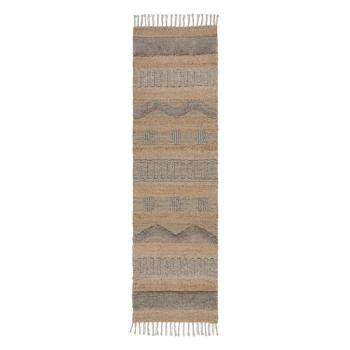 Világosszürke-natúr színű futószőnyeg 60x230 cm Medina – Flair Rugs kép