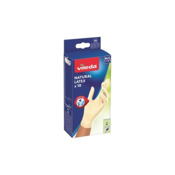 VILEDA Natural Latex Kesztyű M/L 10 db kép