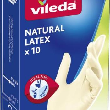 VILEDA Natural Latex Kesztyű S/M 10 db kép