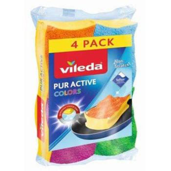 VILEDA &quot;Pure Active Colors&quot; (4 darab/csomag) színes mosogatószivacs kép