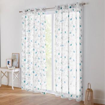 Voile függöny levélmintával kép
