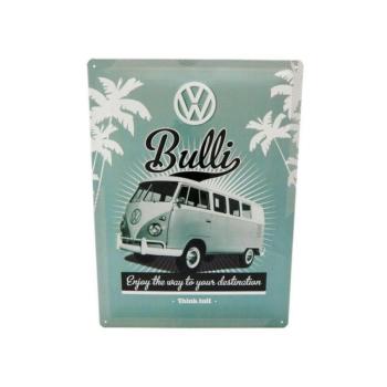 Volkswagen dombornyomott fémplakát 30 x 40 cm &quot;Bulli, Enjoy&quot; kép