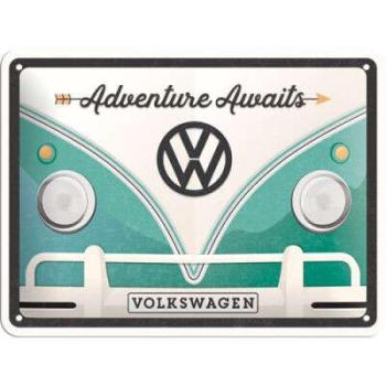 Volkswagen – VW Bulli T1 – Adventure Awaits – Fémtábla kép