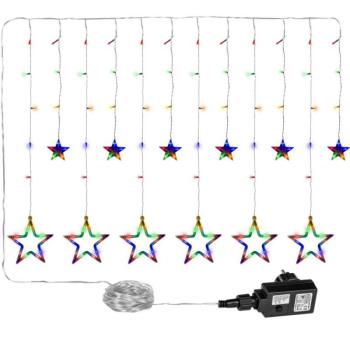 VOLTRONIC® Fényfüggöny csillag 150 LED színes kép