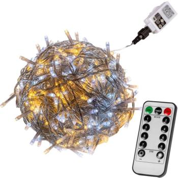 VOLTRONIC® Fényfüzér 200 LED Fehér mix + vezérlő kép