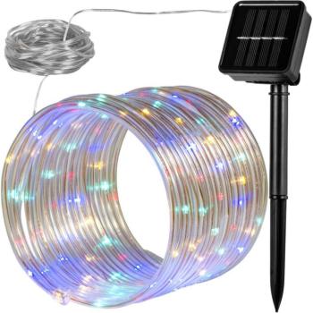 VOLTRONIC® Napelemes fényfüzér 100 LED Színes kép