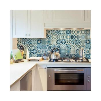 Wall Decal Cement Tiles Riana 60 db-os falmatrica szett, 10 x 10 cm - Ambiance kép