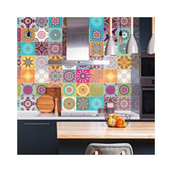 Wall Stickers Tiles Azulejos Mariska 30 db-os falmatrica szett, 15 x 15 cm - Ambiance kép