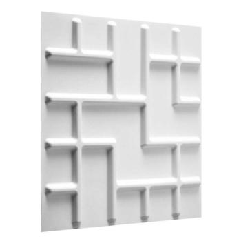 Wallart Tetris - Tetrisz vonalak mintás 3D környezetbarát falpanel, festhető 50x50 cm kép