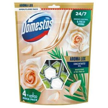 WC fertőtlenítő, 4 db-os ,DOMESTOS &quot;Aroma Lux&quot;, fehér rózsabimbó... kép