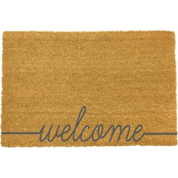 Welcome Scribbled természetes kókusrost lábtörlő, 40 x 60 cm - Artsy Doormats kép