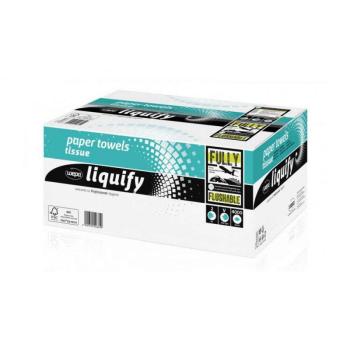 Wepa Liquify V hajtogatott kéztörlő 2 rétegű, 80% fehér, 24x21 cm... kép