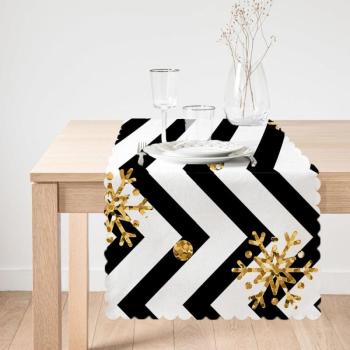 White Zigzag asztali futó, 45 x 140 cm - Minimalist Cushion Covers kép