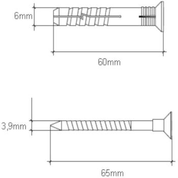 Wkręt-met Táguló tipli a gyors telepítéshez 6x60 mm L20 kép