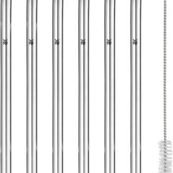 WMF Baric 608966040 rozsdamentes acél szívószál 24 cm 6 db + kefe kép