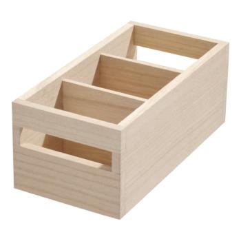 Wood Handled tárolódoboz paulownia fából, 12,7 x 25,4 cm - iDesign kép