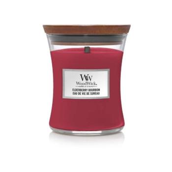 Woodwick 38287 Elderberry Bourbon közepes gyertya kép